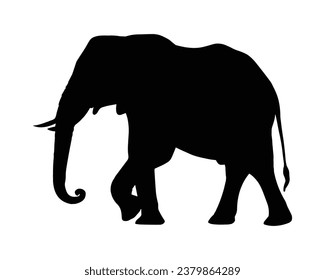 Elefante Silhouette. Elefante Vektorgrafik.