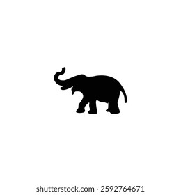 Elephant silhouette with vector of illustration