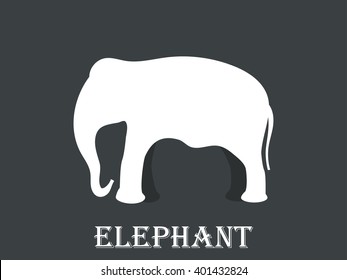 Elephant silhouette. Vector illustration