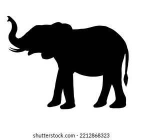 Elephant Silhouette Vector Illustration for Logo