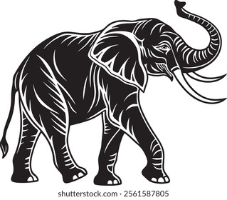 Elephant Silhouette vector illustration set isolated on white background-Elephant Silhouette Silhouette, Files for Cutting Cricut and Silhouette, Isolated on white background,