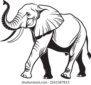 Elephant Silhouette vector illustration set isolated on white background-Elephant Silhouette Silhouette, Files for Cutting Cricut and Silhouette, Isolated on white background,