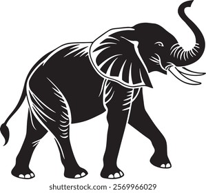 Elephant Silhouette vector illustration set isolated on white background-Elephant Silhouette Silhouette, Files for Cutting Cricut and Silhouette, Isolated on white background,
