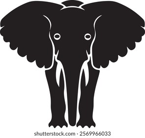 Elephant Silhouette vector illustration set isolated on white background-Elephant Silhouette Silhouette, Files for Cutting Cricut and Silhouette, Isolated on white background,
