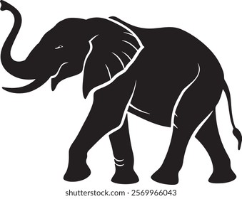 Elephant Silhouette vector illustration set isolated on white background-Elephant Silhouette Silhouette, Files for Cutting Cricut and Silhouette, Isolated on white background,
