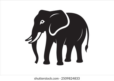 Elephant Silhouette Vektor-Logo für die beste Elefant Kopf Icon Illustration