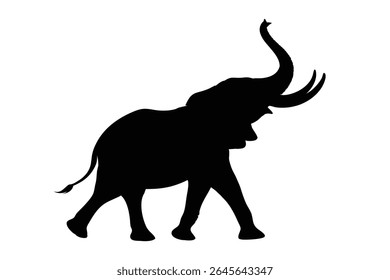 Elephant Silhouette Vector – Majestic Elephant Standing and Walking