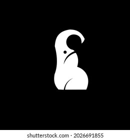 Diseño del logotipo del icono simple del elefante 