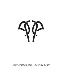 elephant simple logo design illustration.