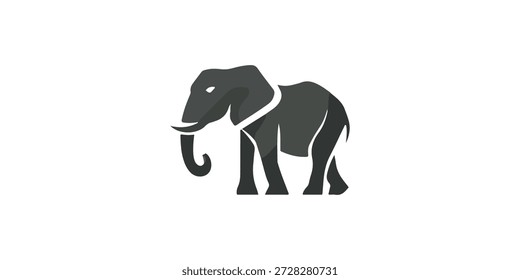 Elefant einfaches Logo Design Illustration. Elefante Vektorgrafik