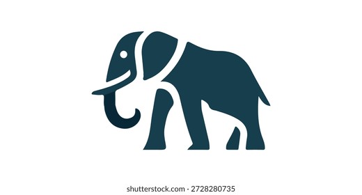 Elefant einfaches Logo Design Illustration. Elefante Vektorgrafik