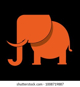 elephant simple and unique logo isolated
