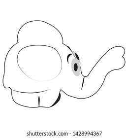 elephant sketch design - template - Vector illustration
