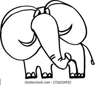 Elephant. Sketch. Doodle. Vector illustration
