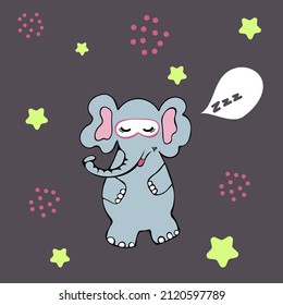 elephant in skirt. hand drawn vector illustration,can be used for kid's or baby's shirt design,fashion print design,fashion graphic,t-shirt,kids wear
