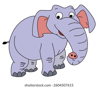 A elephant smiling animal illustration vector