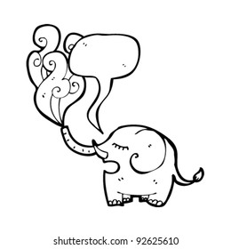 elephant with speech bubble