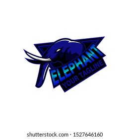 elephant sport vector logo concept isolated on white background. 