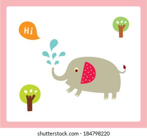 elephant in the spring garden