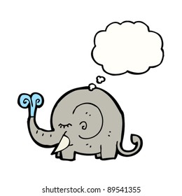 elephant squirting water cartoon