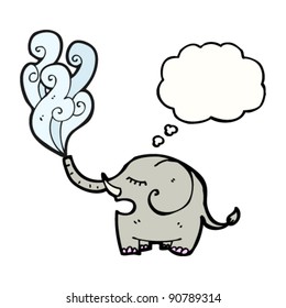 elephant squirting water cartoon
