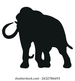 Elephant stands tall with its trunk raised is the air stock vector photo black and white eps ai illustrate silhouette graphic design background template
