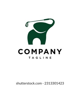 Icono del logotipo de Elephant Stick Golf plantilla vectorial.eps