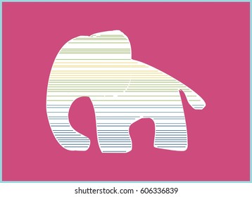 Elephant with stripes