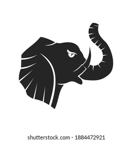 elephant Strong head mascot Template Isolated 
