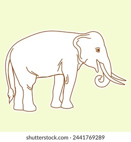 elephant style sketch illustration hand drawn vector