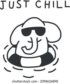 An elephant in sunglasses. Just chill.