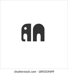 Elephant Symbol Logo. Vector Illustration.