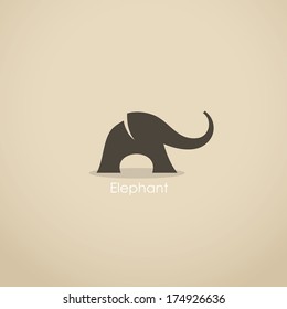 Elephant symbol - vector illustration