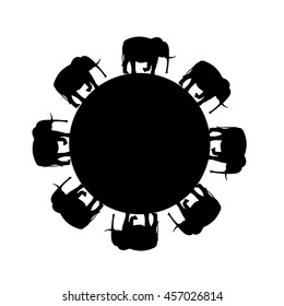 Elephant symbol - vector illustration