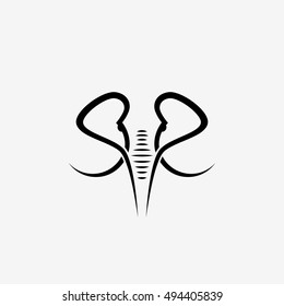 Elephant symbol - vector illustration