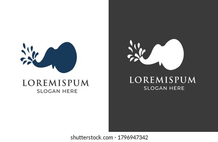 Elephant symbol - vector illustration in white background .logo design elephant,elephant minimal,graphics ,vintage retro logo design .elephant line art logo design  5