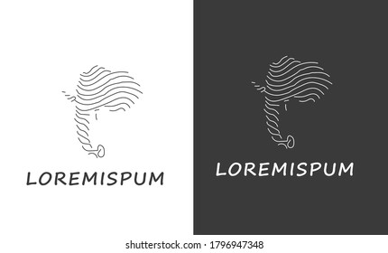 Elefantensymbol - Vektorgrafik auf weißem Hintergrund .Logo-Design-Elefant,Elefant minimal,Grafiken,Retro-Logo-Design aus Vintage .Elefant-Linie Art Logo-Design 2