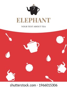 Elephant Tea. logo and corporate pattern for the tea-related business