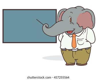 Elephant teacher in class