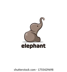 elephant template logo design inspiration. animal shape elephant. Premium Quality symbol icon vector illustration