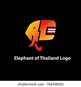 Elephant of Thailand Logo Vector Template Design