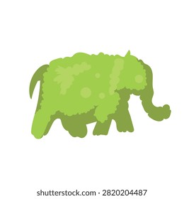 Elephant Topiary Garden Sculpture Isolated Vector