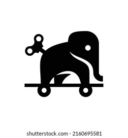 Elephant toy vector. Elephant vector icon