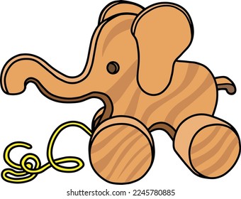 elephant toys vector illustration isolated on white background