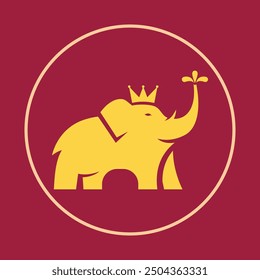 Elephant trendy icon skilled abstract vector illustration colorful artwork beautiful design.eps