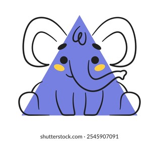 Elefant Dreieck geometrische Form Illustration