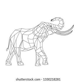 Elephant triangle polygonal model