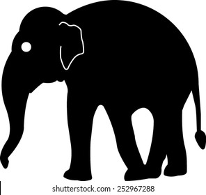 Elephant with trunk down