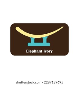 elephant tusk icon vector illustration symbol design