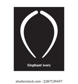 elephant tusk icon vector illustration symbol design